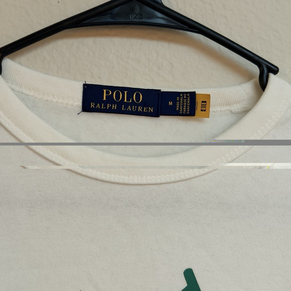 Polo Ralph Lauren Multicolor Big Pony Horse Logo Fleece Crewneck Men's Medium - Picture 5 of 10
